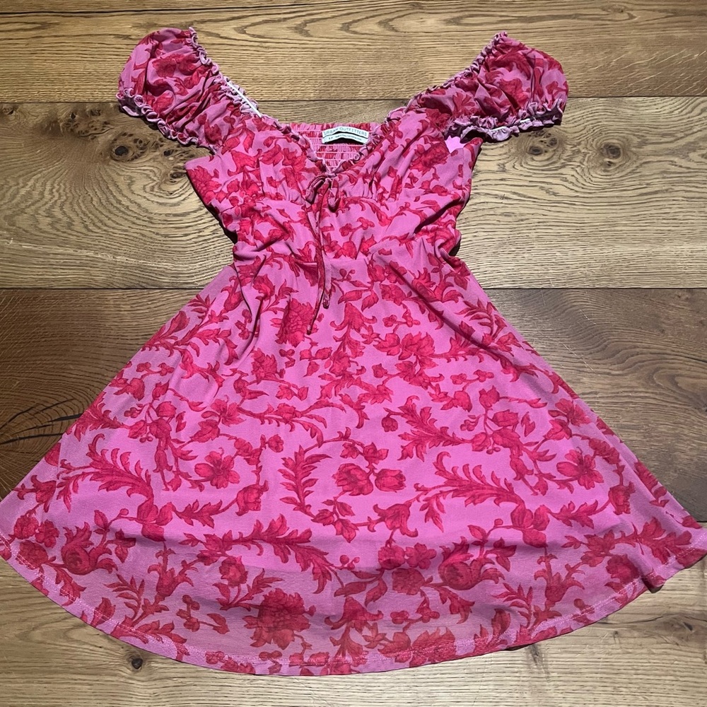 Urban Outfitters Pink Floral Mini Dress